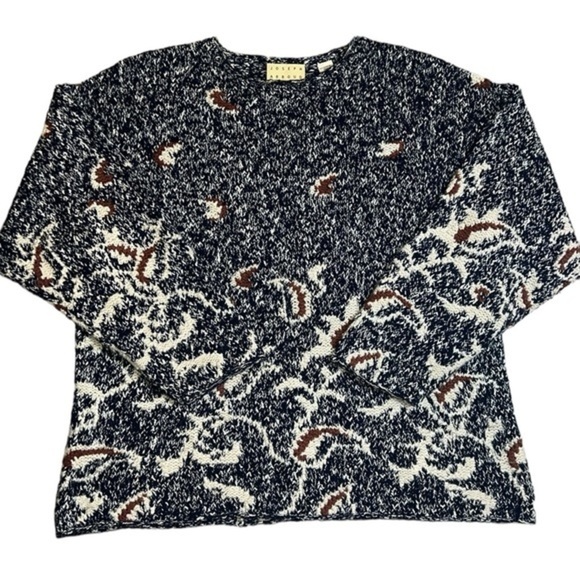 {EUC Joseph Abboud Cashmere Linen Cotton Pullover Sweater Navy Nature Medium} - Picture 1 of 7